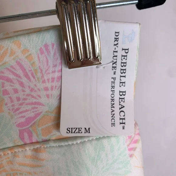 Pebble beach Blue Glass 16.5 " Skort With Bow Colorful Ocean print Golf Skirt M - Picture 5 of 9